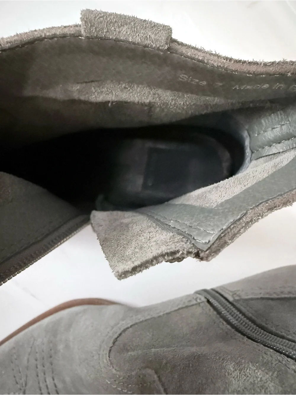 Dolce Vita Grey Suede Pointed Toe Ankle Booties with Side Zip